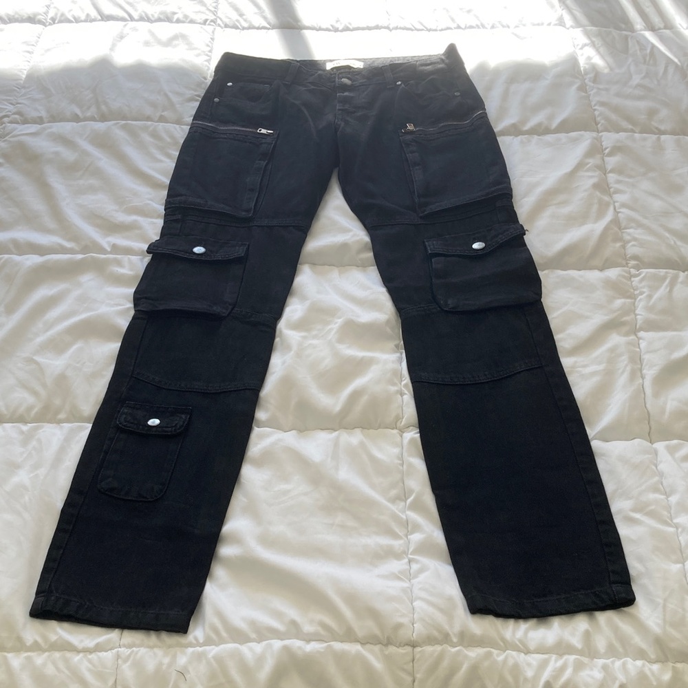Zara Black Cargo Jeans